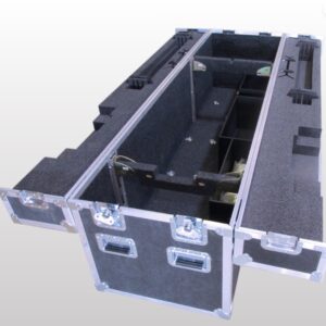 closed trunk case with custom interior and hinged lids